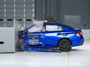 2015 Subaru WRX small overlap IIHS crash test 