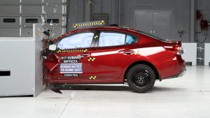 2017 Subaru Impreza small overlap IIHS crash test